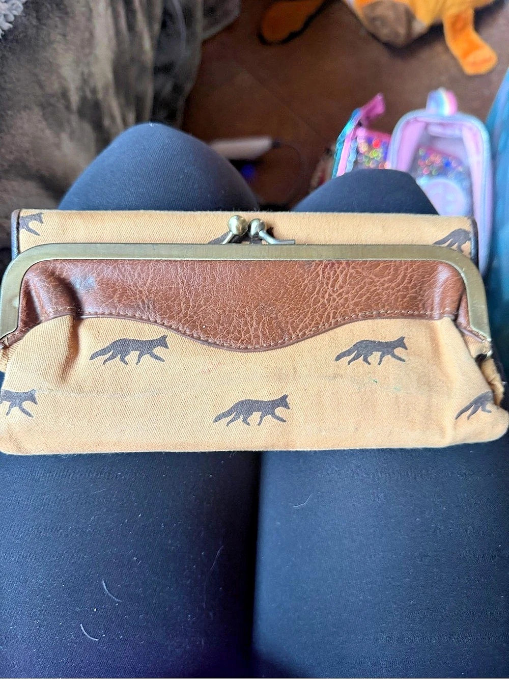 Cooper Animal Print Wallet in Brown & Beige